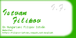istvan filipov business card